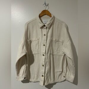 Celebrity Pink Corduroy (100%) Cotton Cream-White Women’s Shacket